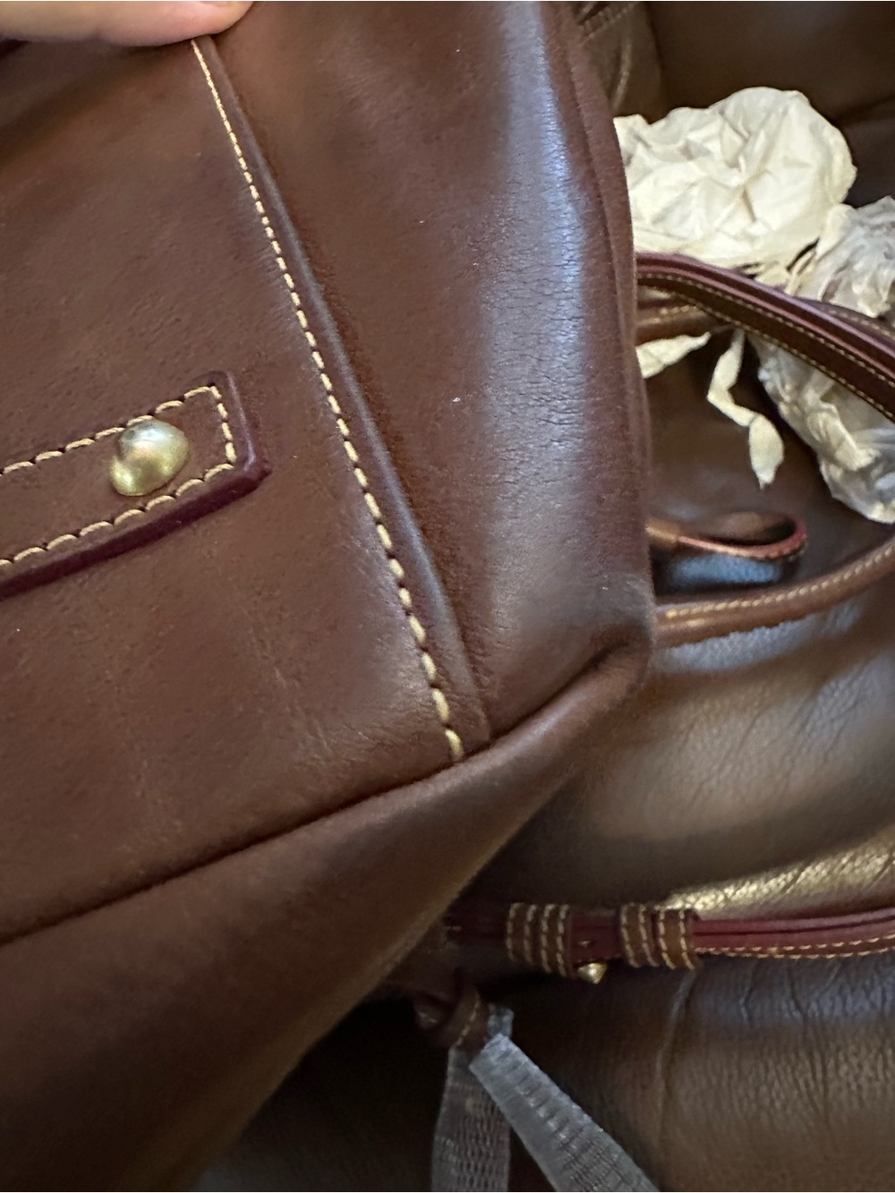 Dooney and Bourke Chestnut Florentine leather Buckley. ENDING SOON! - Picture 11 of 14